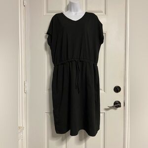 T10a- 32 DEGREES COOL Black Sweater Knit T-Shirt Dress